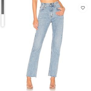 Agolde Women's High Rise Jeans - Light Blue